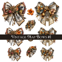 Vintage Map Bows -UVDTF Decal Sheets