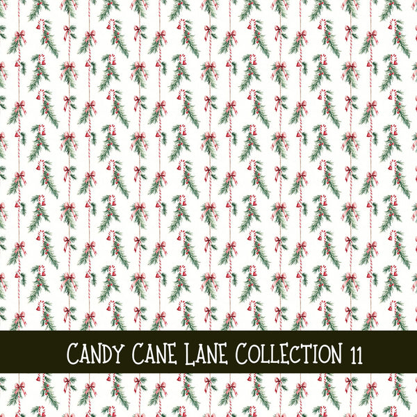 Candy Cane Lane Collection vinyl sheets 12 Patterns to choose from