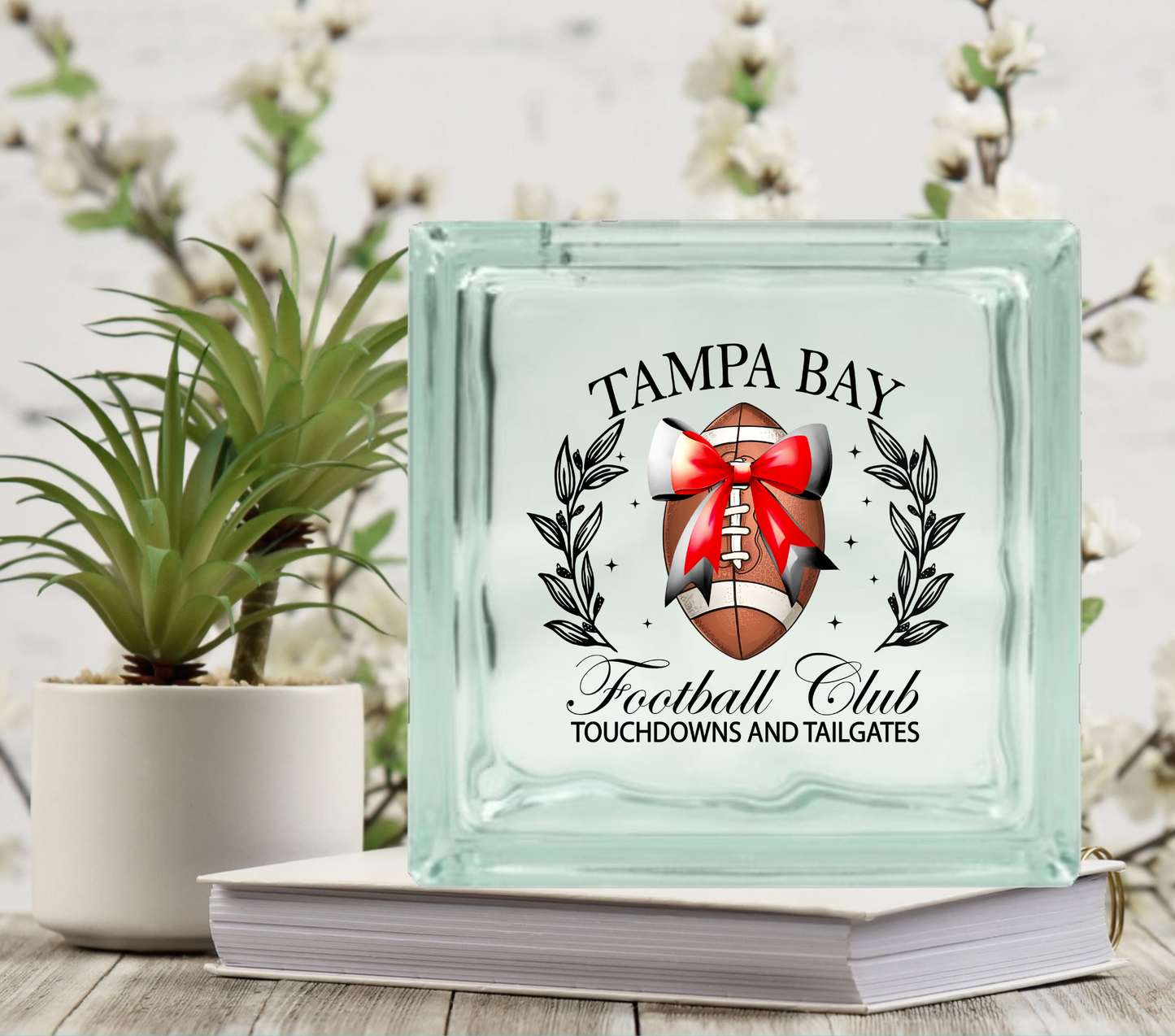 Football Club - UV DTF Glass Block Decal - 6.5 inches