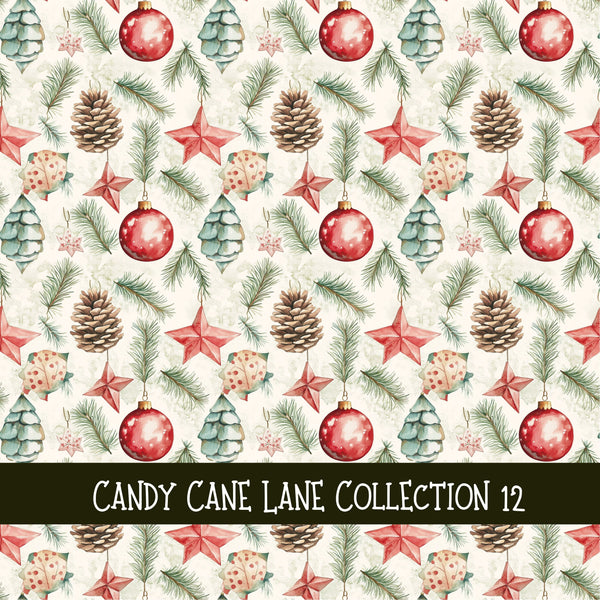 Candy Cane Lane Collection vinyl sheets 12 Patterns to choose from
