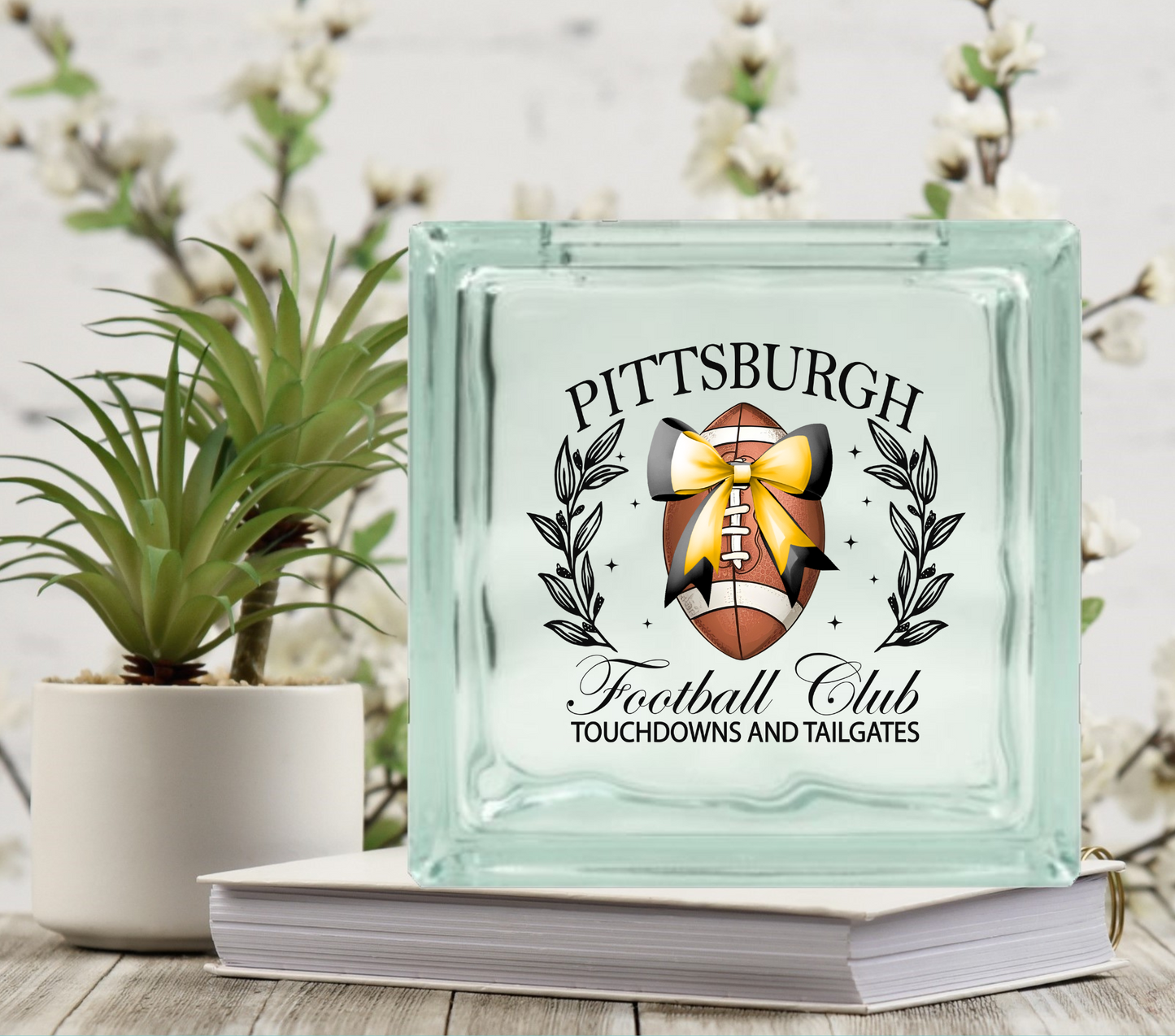 Football Club - UV DTF Glass Block Decal - 6.5 inches