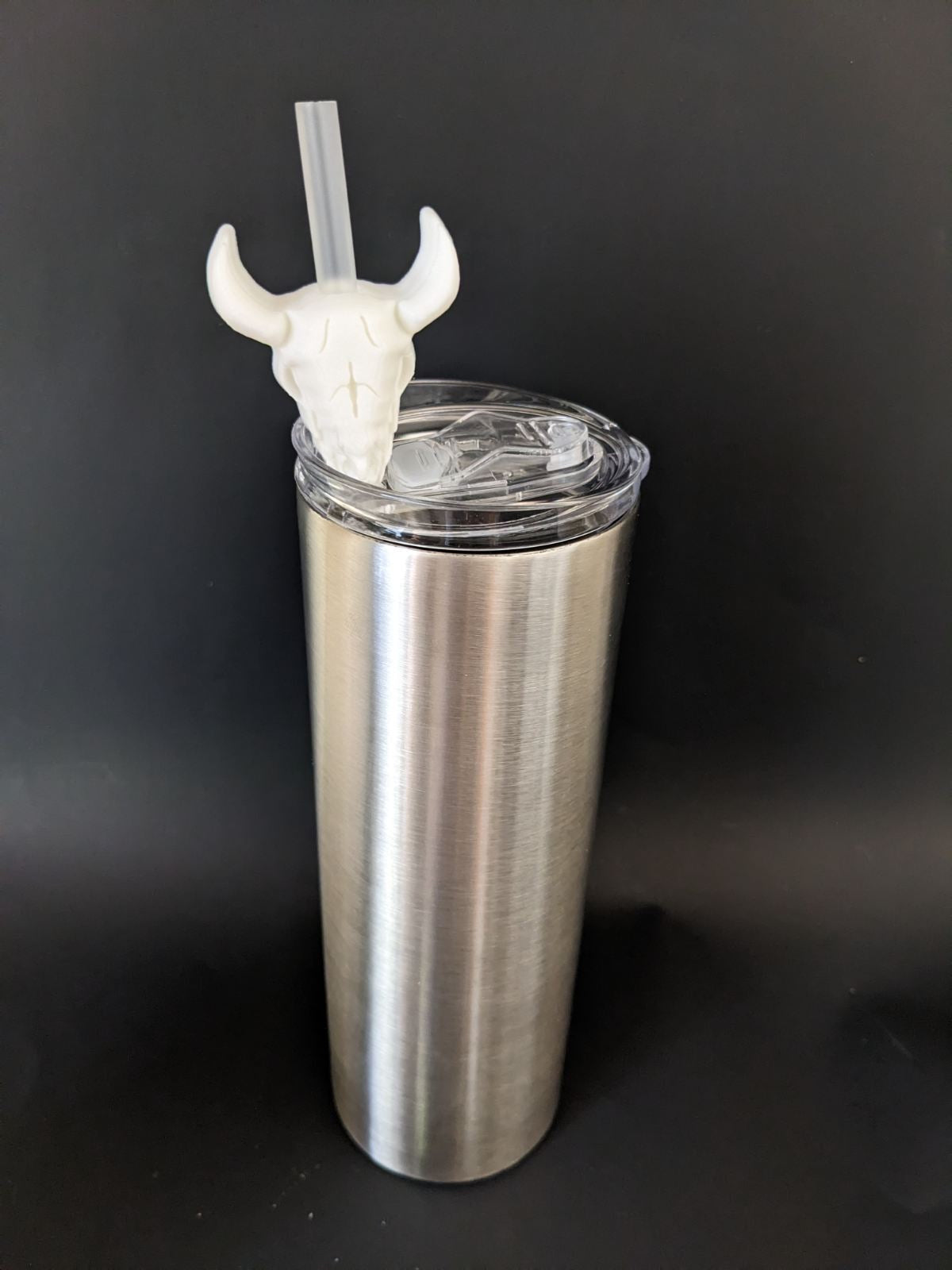 Bull Skull - Straw Topper