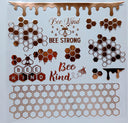 #55 Metallic UV DTF-Honey Bee- available in Holo pink, Gold,  Silver, and rose Gold