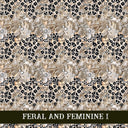 Feral and Feminine collection- 12x12 vinyl sheets 12 designs available