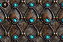 Turquoise and Brown Tooled Leather - Adhesive Vinyl 12x12 Sheets - 22 Design Options
