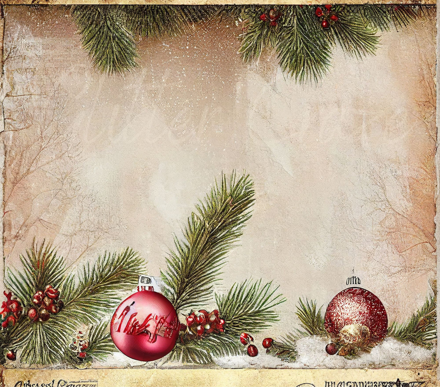 Vintage Christmas 2 - Adhesive Vinyl Wrap - 12 Designs to choose from