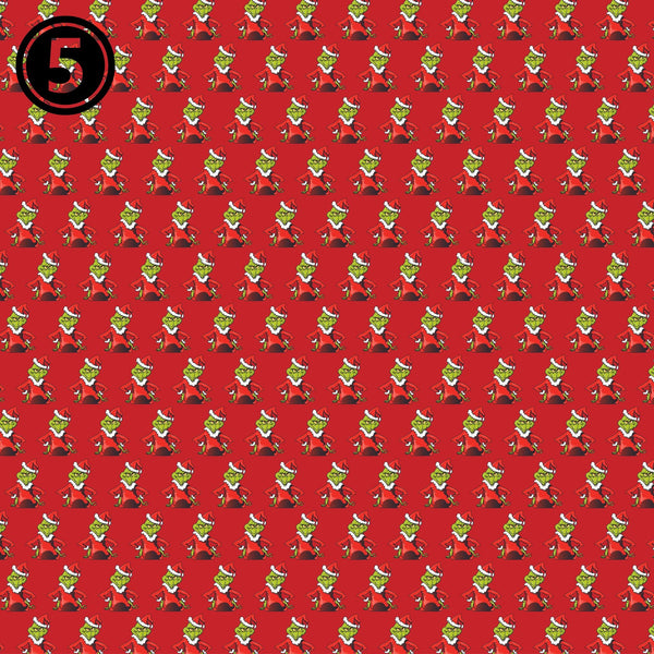 The Grinch Collection #1 - Adhesive Vinyl Sheets - 14 Prints