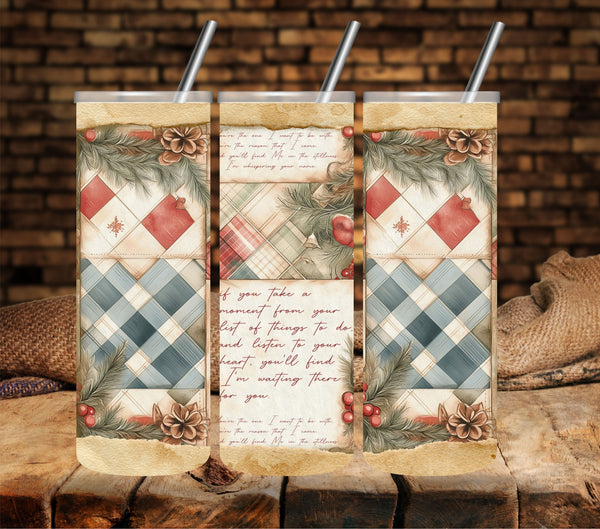 Woodlands Christmas Vinyl tumbler wraps- 18 Designs- 2 Sizes Avaialble