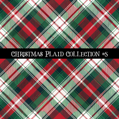 Christmas Plaid- 12x12 vinyl sheets-12 designs available