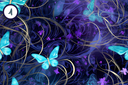 Enchanting Blue Faries and Butterflies - Adhesive Vinyl 12x12 Sheets - 12 Design Options
