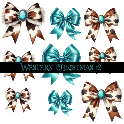Western Christmas - UV DTF Decal Sheet (2 Variants)