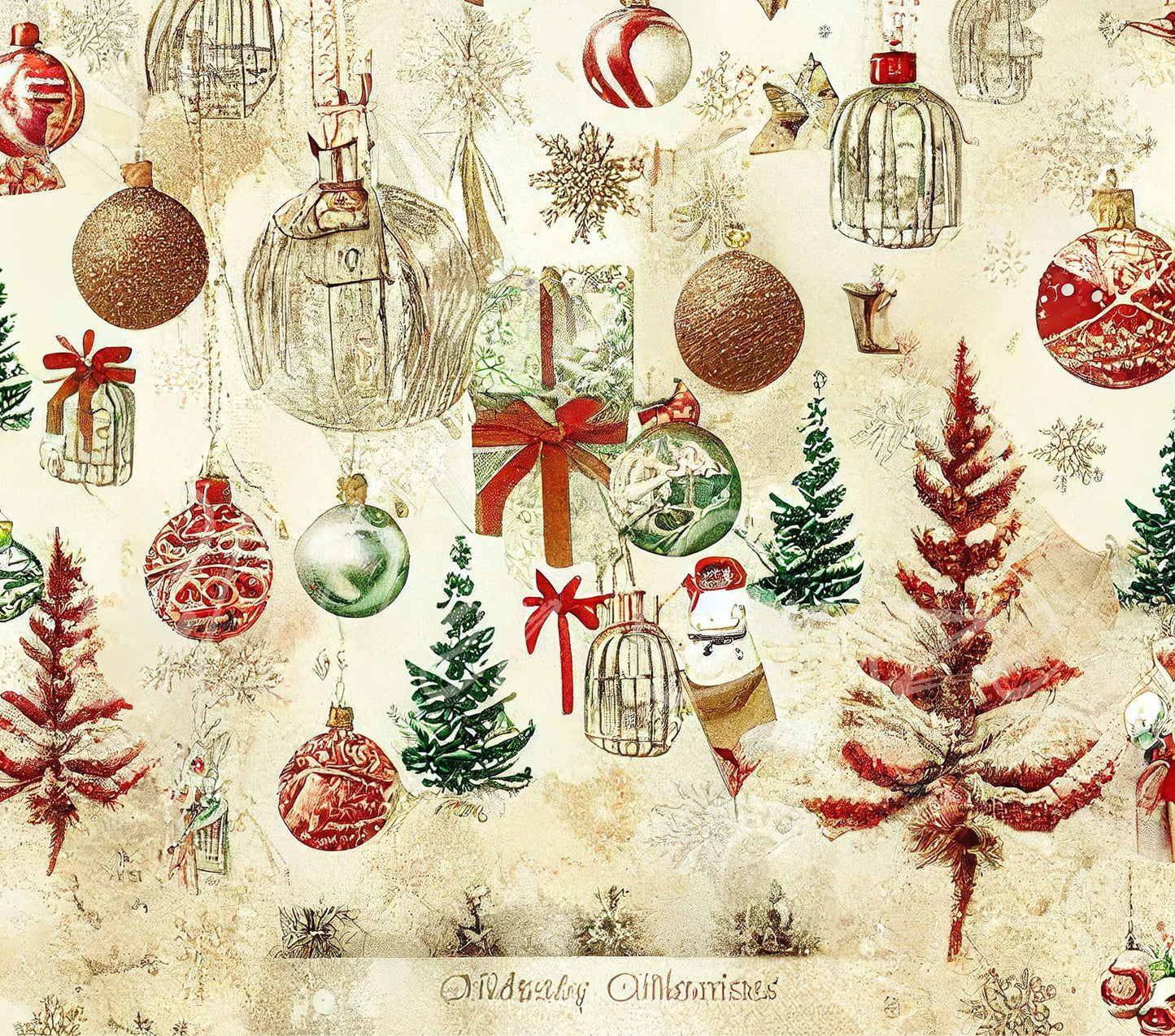 Vintage Christmas - Adhesive Vinyl Wrap