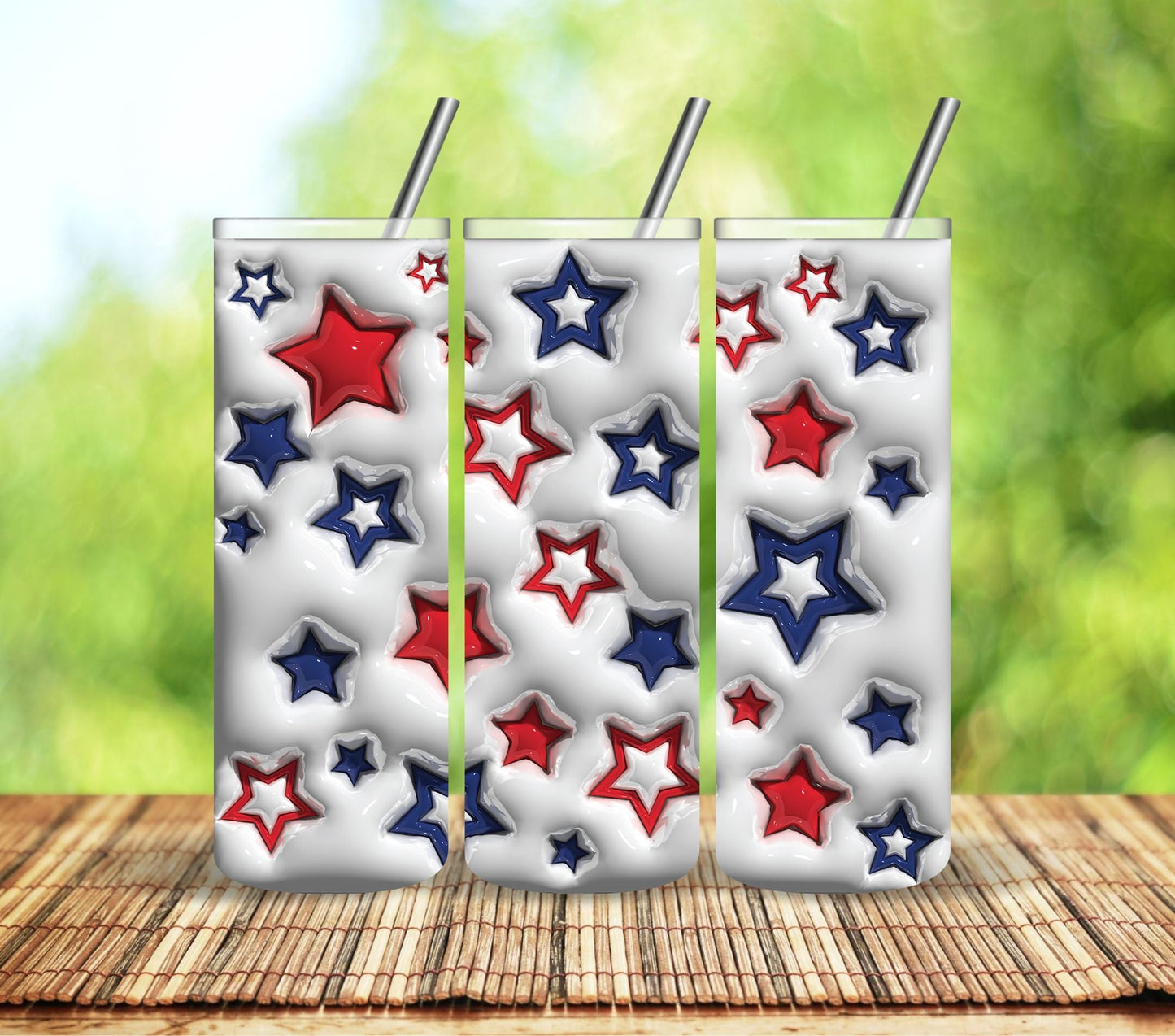 Patriotic Puff - Adhesive Vinyl Wrap - 8 Design options