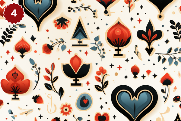 Queen of Hearts Collection - Adhesive Vinyl 12x12 Sheets - 20 Design Options