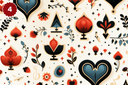 Queen of Hearts Collection - Adhesive Vinyl 12x12 Sheets - 20 Design Options