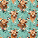 Highland Cow - Adhesive Vinyl 12x12 Sheets - 8  Designs