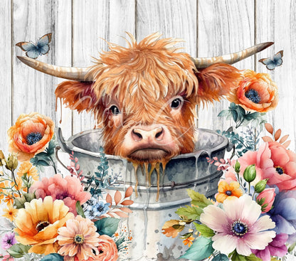 Highland Cow - Adhesive Vinyl Wrap - 6 Designs