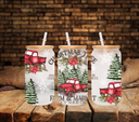 Christmas Tree Farm and market - UV DTF 16oz Libbey wrap