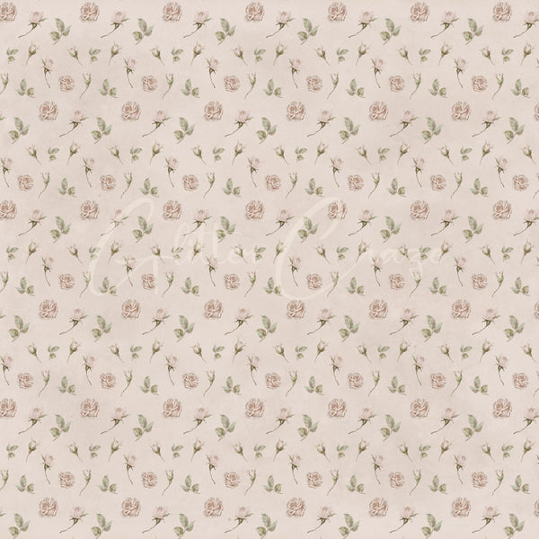 Vintage Brown Floral Collection - Adhesive Vinyl 12x12 Sheet - 12 Designs available