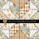 Fall Patchwork Vinyl collection- 12x12 vinyl sheets-5 designs available