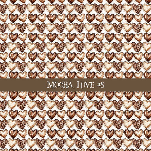 Mocha Love- vinyl sheets 20 (Patterns to choose from)