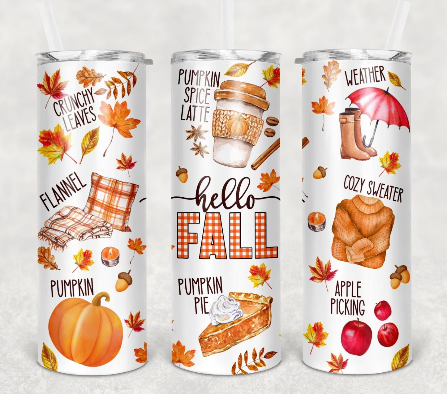 Hello Fall - Adhesive Vinyl Wrap - 10 Designs