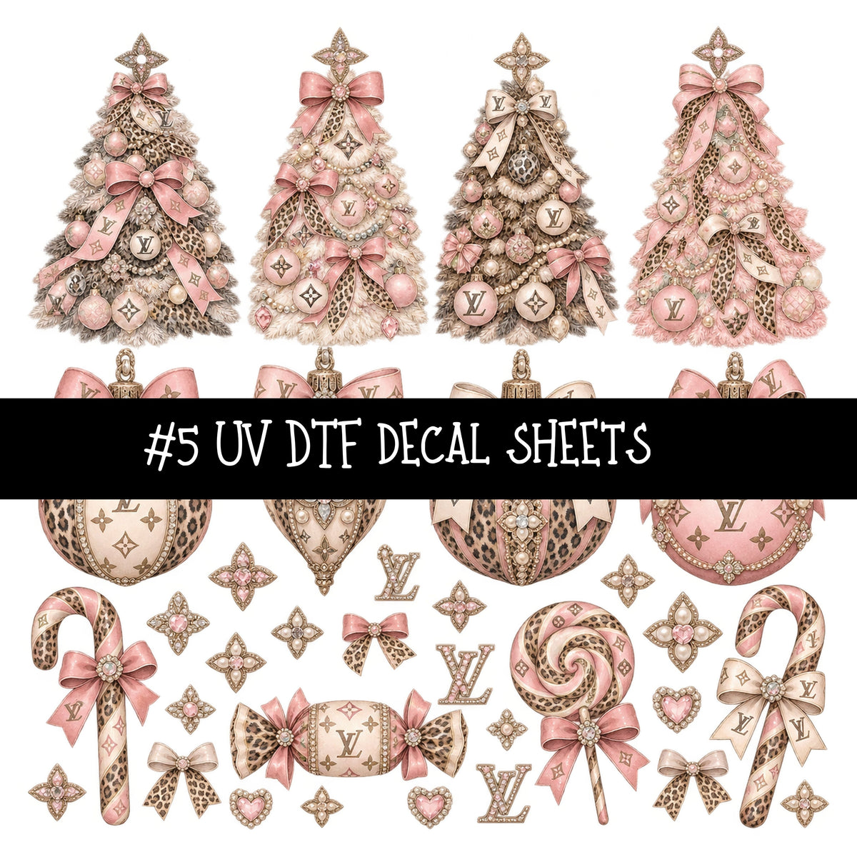 Bougie Nutcracker LV UV DTF Decal sheets 11 Designs available