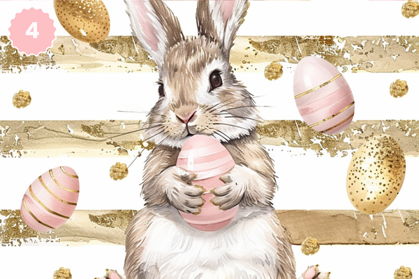 Pink and Gold Easter - Adhesive Vinyl 12x12 Sheets - 12 Design Options