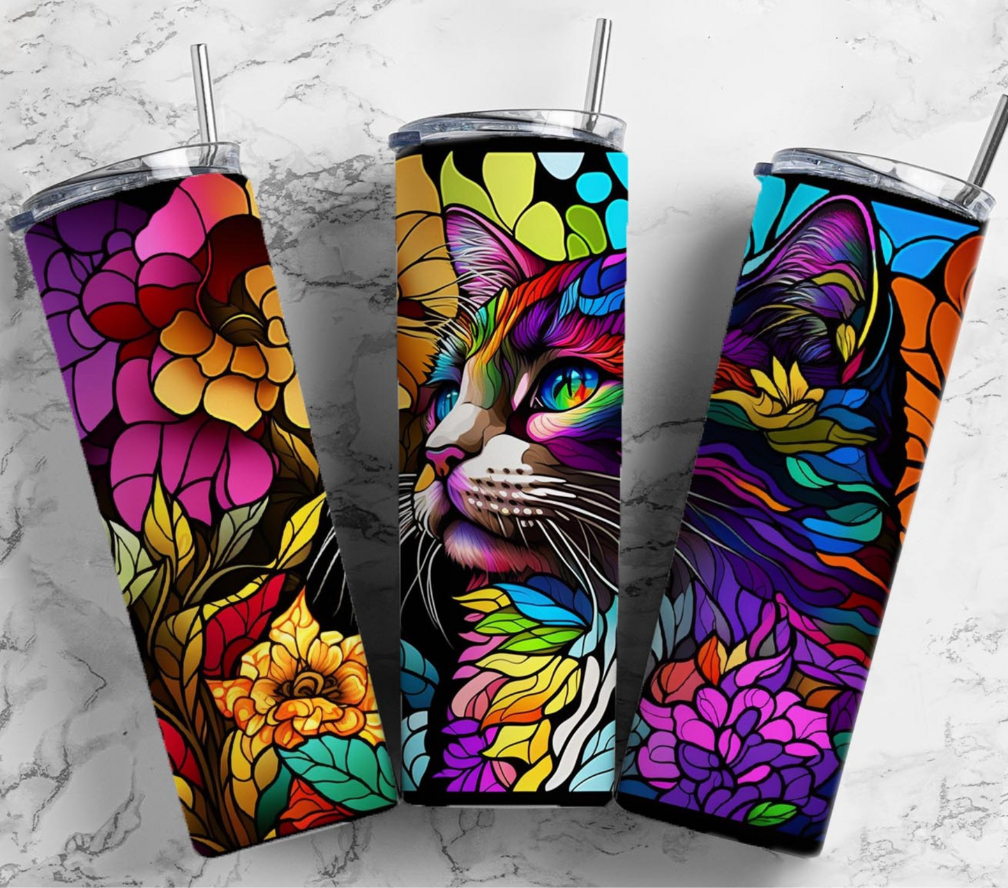 Stained Glass - Adhesive Vinyl Wraps - 30 Design Options