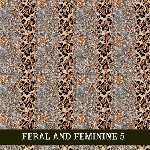 Feral and Feminine collection- 12x12 vinyl sheets 12 designs available