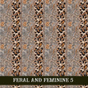 Feral and Feminine collection- 12x12 vinyl sheets 12 designs available