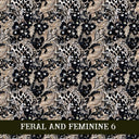 Feral and Feminine collection- 12x12 vinyl sheets 12 designs available