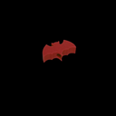 Small Bat - Straw Topper (In Color)
