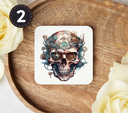 Steampunk Skulls - Uv Dtf Coaster Decals