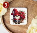 Valentines Day Gnomes - Uv Dtf Coaster Decals