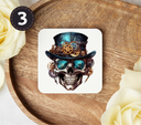 Steampunk Skulls - Uv Dtf Coaster Decals