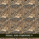 Feral and Feminine collection- 12x12 vinyl sheets 12 designs available