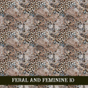 Feral and Feminine collection- 12x12 vinyl sheets 12 designs available