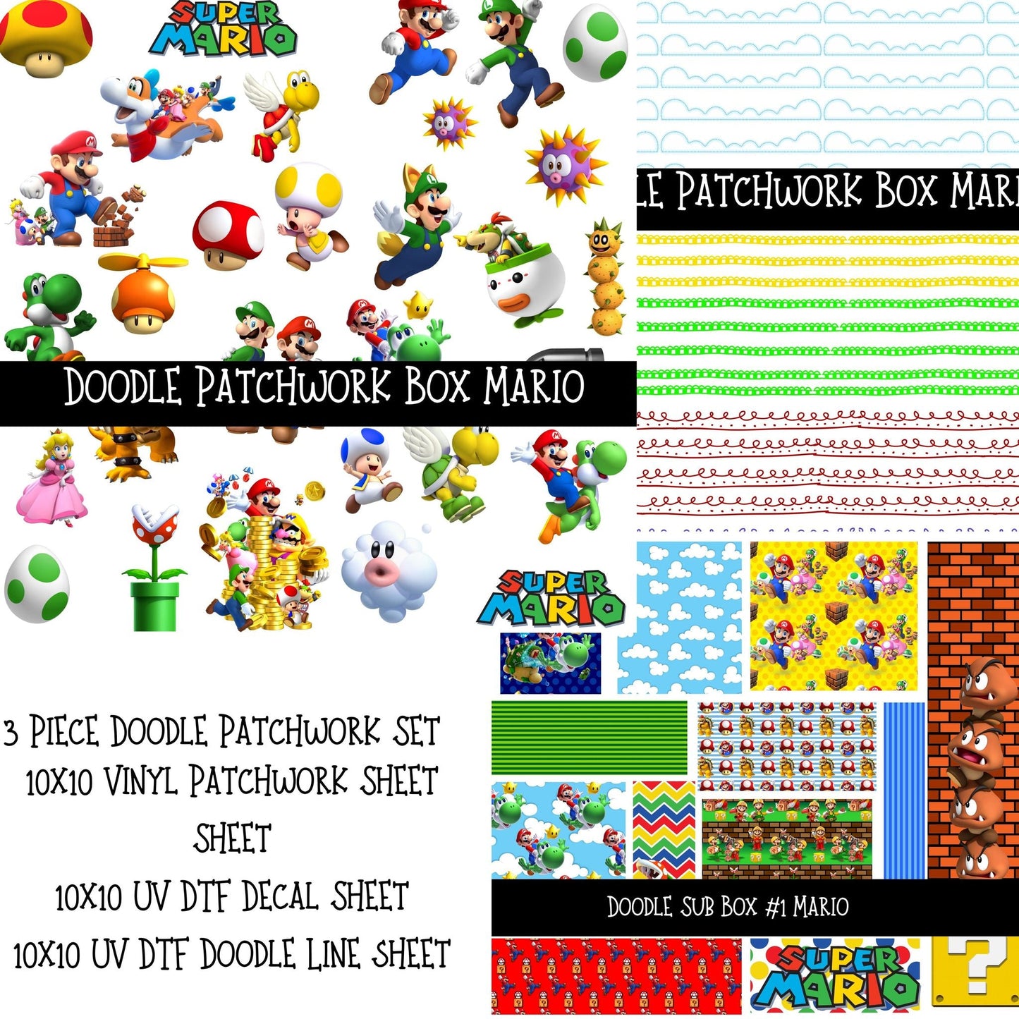 Goes on sale at Noon Central Time Limited Edition Doodle Patchwork Box (Order Alone) (Will Ship April 10th)