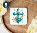 Turquoise Western - Uv Dtf Coaster Decals