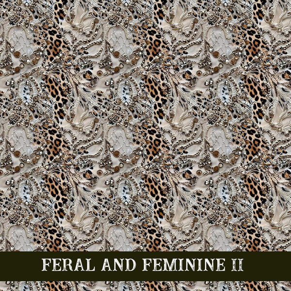Feral and Feminine collection- 12x12 vinyl sheets 12 designs available