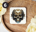 Steampunk Skulls - Uv Dtf Coaster Decals