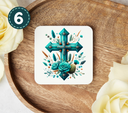 Turquoise Western - Uv Dtf Coaster Decals