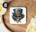 Steampunk Skulls - Uv Dtf Coaster Decals