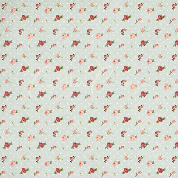 Vintage Pink Floral Collection - Adhesive Vinyl 12x12 Sheet - 12 Designs