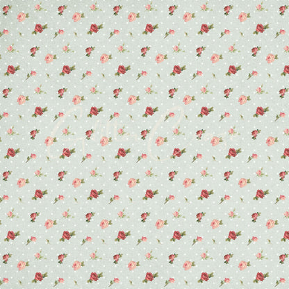 Vintage Pink Floral Collection - Adhesive Vinyl 12x12 Sheet - 12 Designs