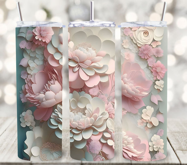 3D Flowers and roses - Adhesive Vinyl Wrap - 14 Designs