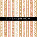 Bougie Floral Torn Pages UV DTF Decal sheets 6 Designs available
