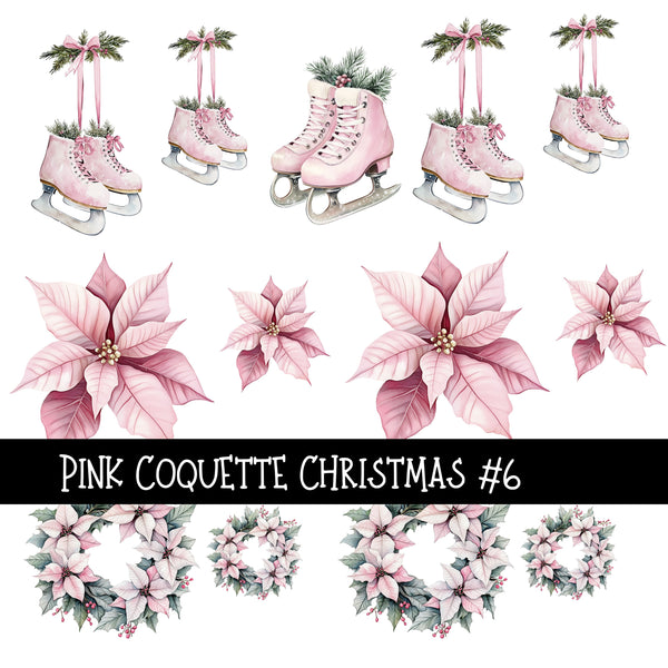 Pink Coquette Christmas 11 UV Decal sheets to choose from