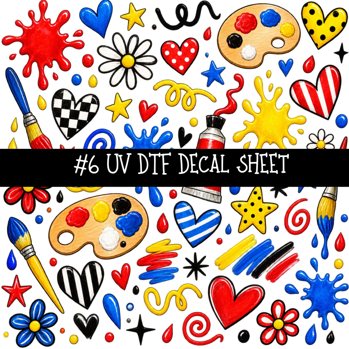 Paint the town UV DTF Decal sheets 13 Designs available
